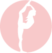 rosa logotyp Leas gymnastik